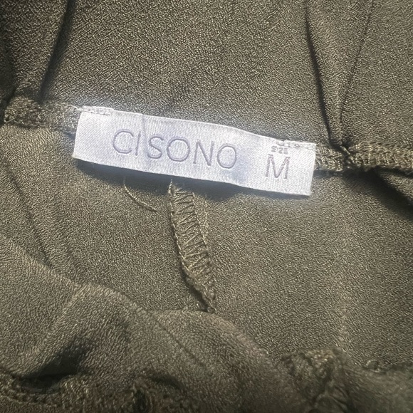 Ci Sono Paperbag Waist Green Shorts - Picture 2 of 3